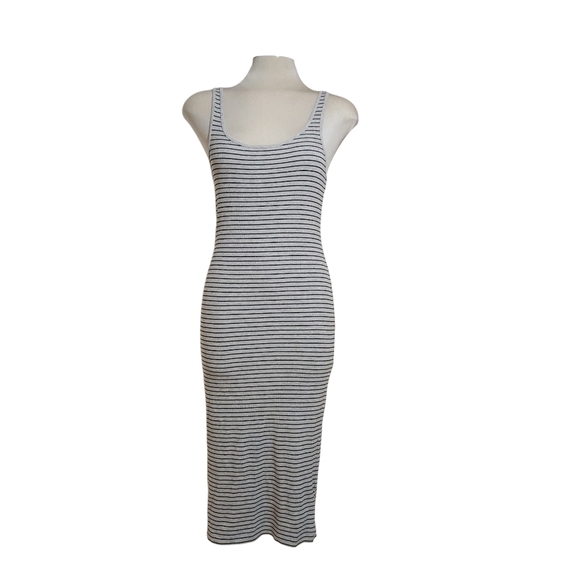 Divided H&M Summer stripes dress Grey Size M - Picture 4 of 11